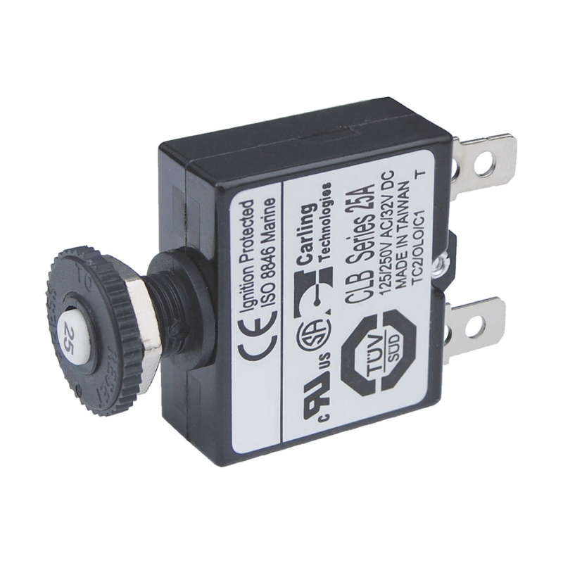 [BS-7058-BLA] BLUE SEA PUSH BUTTON CLB CIRCUIT BREAKER 25A PUSH TERMINAL (BS-7058)