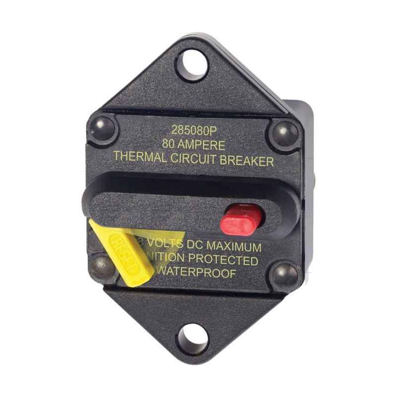 [BS-7086-BLA] BLUE SEA 285-SERIES CIRCUIT BREAKER 80A PANEL MOUNT (BS-7086)