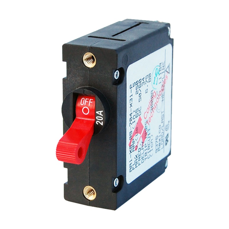 [BS-7213-BLA] BLUE SEA A-SERIES TOGGLE CIRCUIT BREAKER 20A SINGLE POLE RED (BS-7213)
