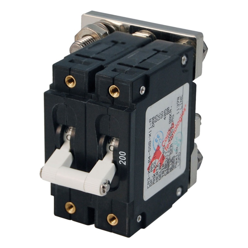 [BS-7269-BLA] BLUE SEA C-SERIES TOGGLE CIRCUIT BREAKER 200A DOUBLEPOLE WHT (BS-7269)