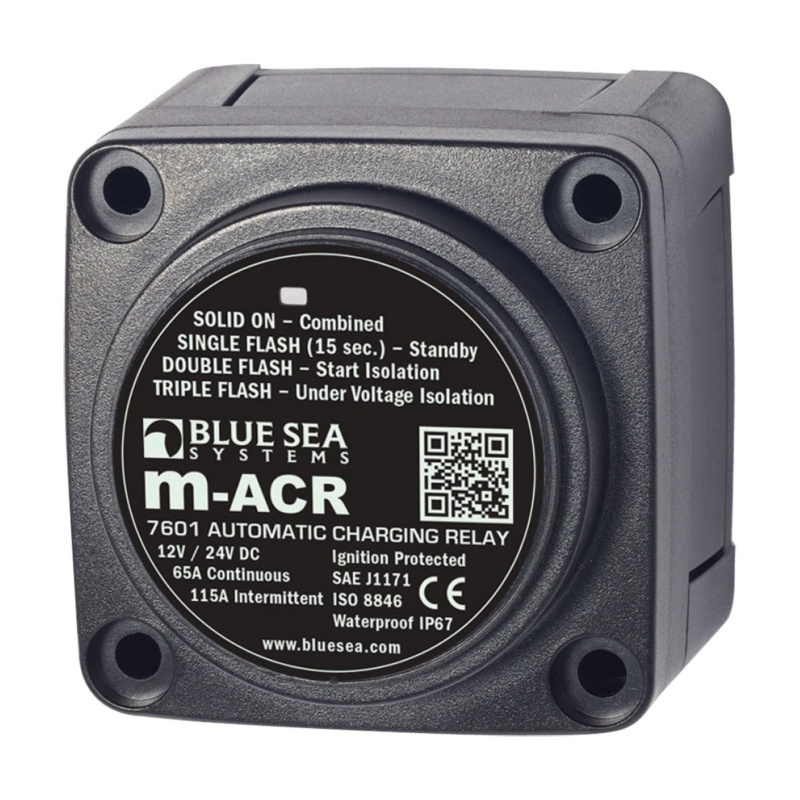 [BS-7601-BLA] BLUE SEA SYSTEMS M SERIES AUTOMATIC CHARGING RELAY 12/24V (BS-7601)