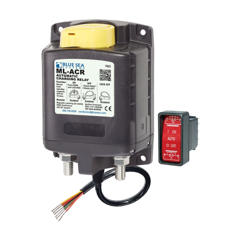 [BS-7623-BLA] BLUE SEA SYSTEMS ML SERIES AUTOMATIC CHARGING RELAY 24V (BS-7623)