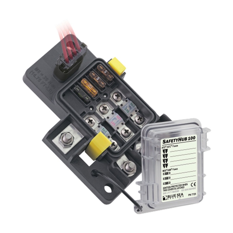 [BS-7725-BLA] BLUE SEA SAFETYHUB 100 FUSE BLOCK (BS-7725)