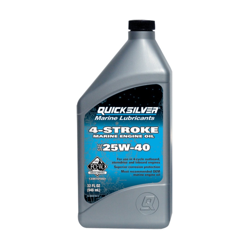 [Q8M0078619-BLA] QUICKSILVER OIL MERCURY 25W40 4 STROKE 946ML (Q8M0078619)