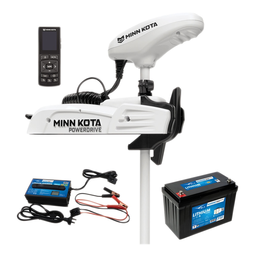[604106LP50-BLA] MINN KOTA RT POWERDRIVE 70LB 54" 24V 50AH LITHIUM & CHARGER (604106LP50)