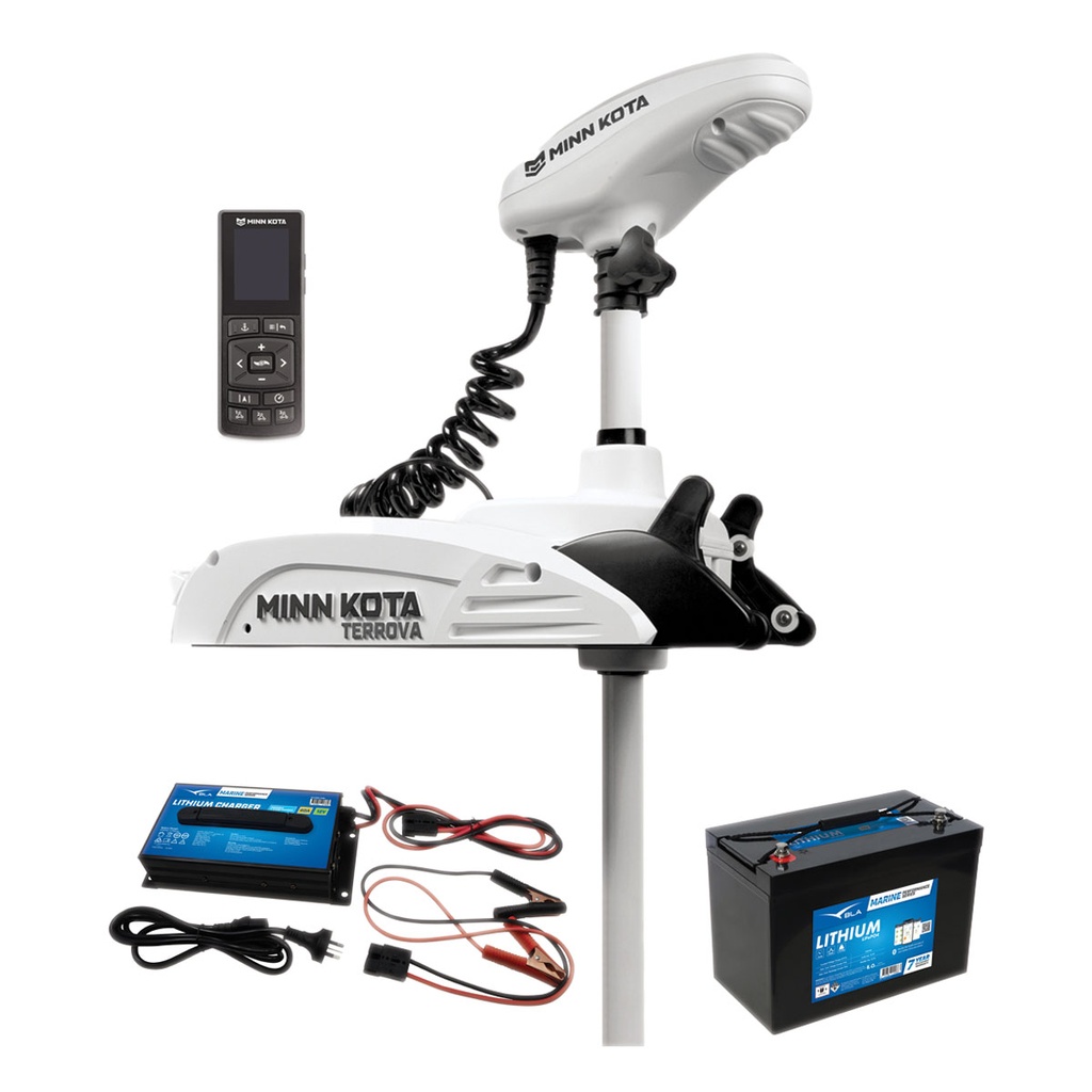 [604111LP100-BLA] MINN KOTA RT TERROVA 55LB 60" 12V 100AH LITHIUM & CHARGER (604111LP100)