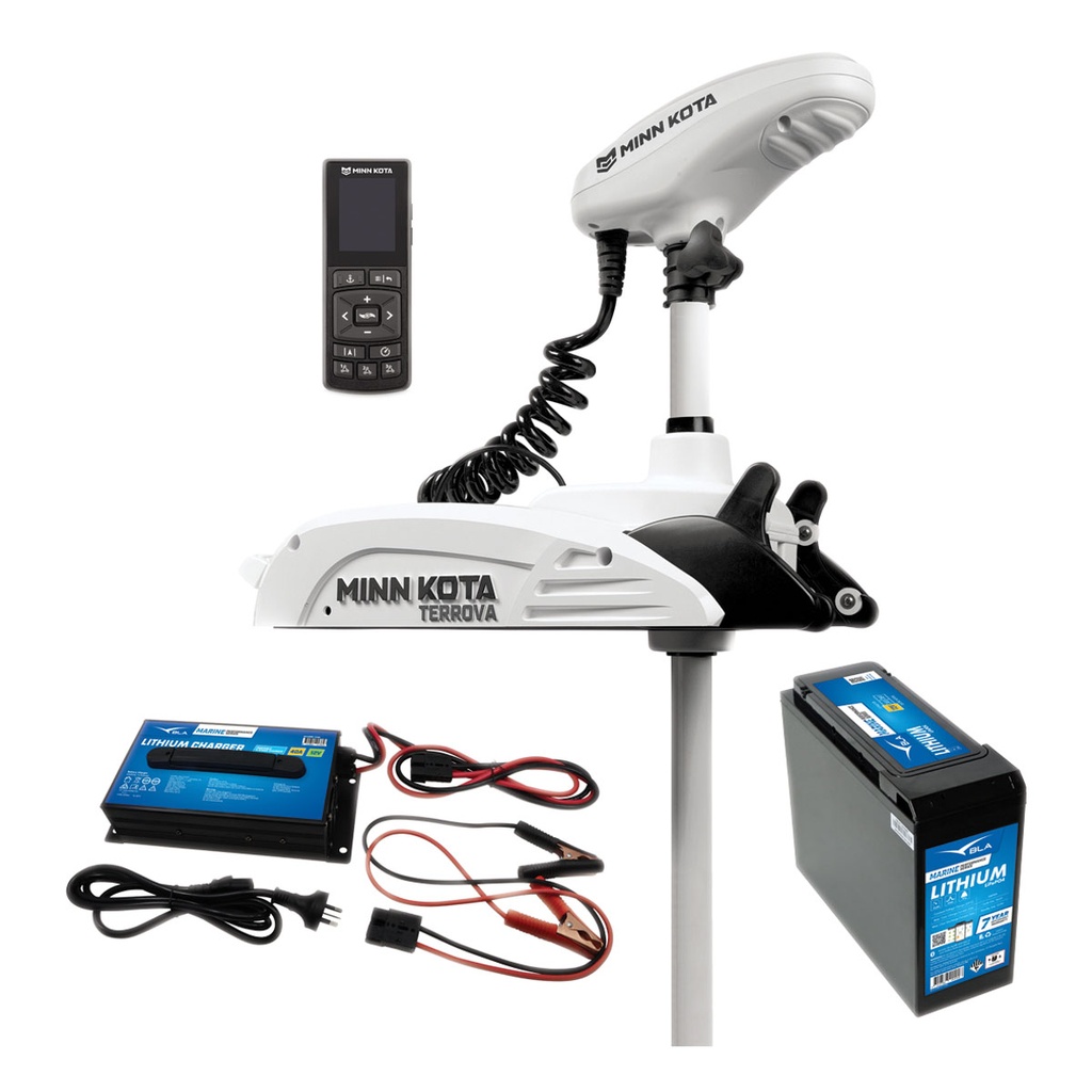 [604111LP50-BLA] MINN KOTA RT TERROVA 55LB 60" 12V 50AH LITHIUM & CHARGER (604111LP50)
