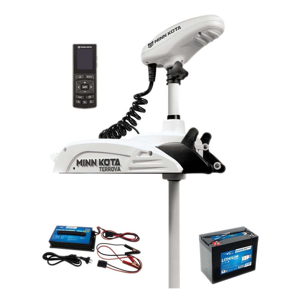 [604111LP75-BLA] MINN KOTA RT TERROVA 55LB 60" 12V 75AH LITHIUM & CHARGER (604111LP75)