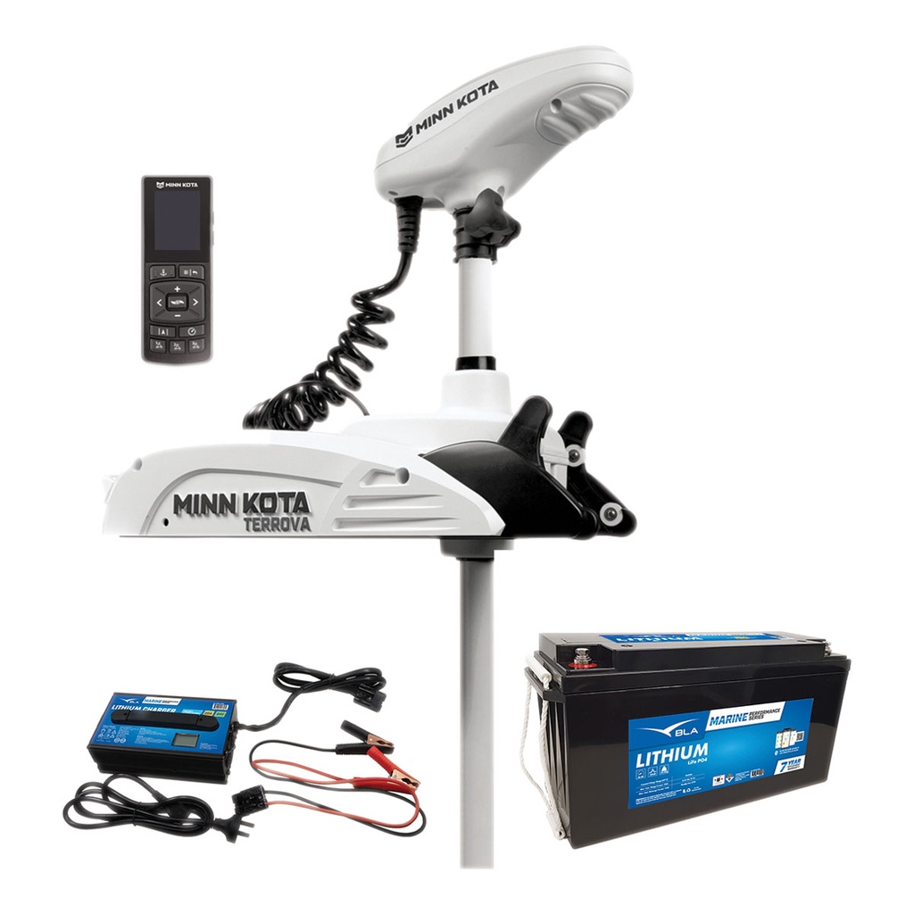 [604114LP100-BLA] MINN KOTA RT TERROVA 80LB 72" 24V 100AH LITHIUM & CHARGER (604114LP100)