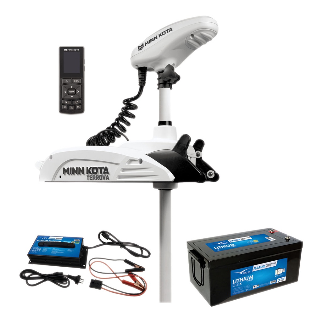 [604118LP100-BLA] MINN KOTA RT TERROVA 112LB 87" 36V 100AH LITHIUM & CHARGER (604118LP100)