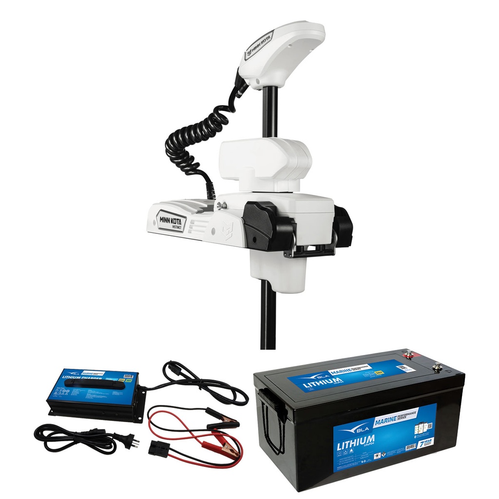 [604134LP100-BLA] MINN KOTA RT INSTINCT QUEST 87" WHITE 100AH LITHIUM & CHARGE (604134LP100)