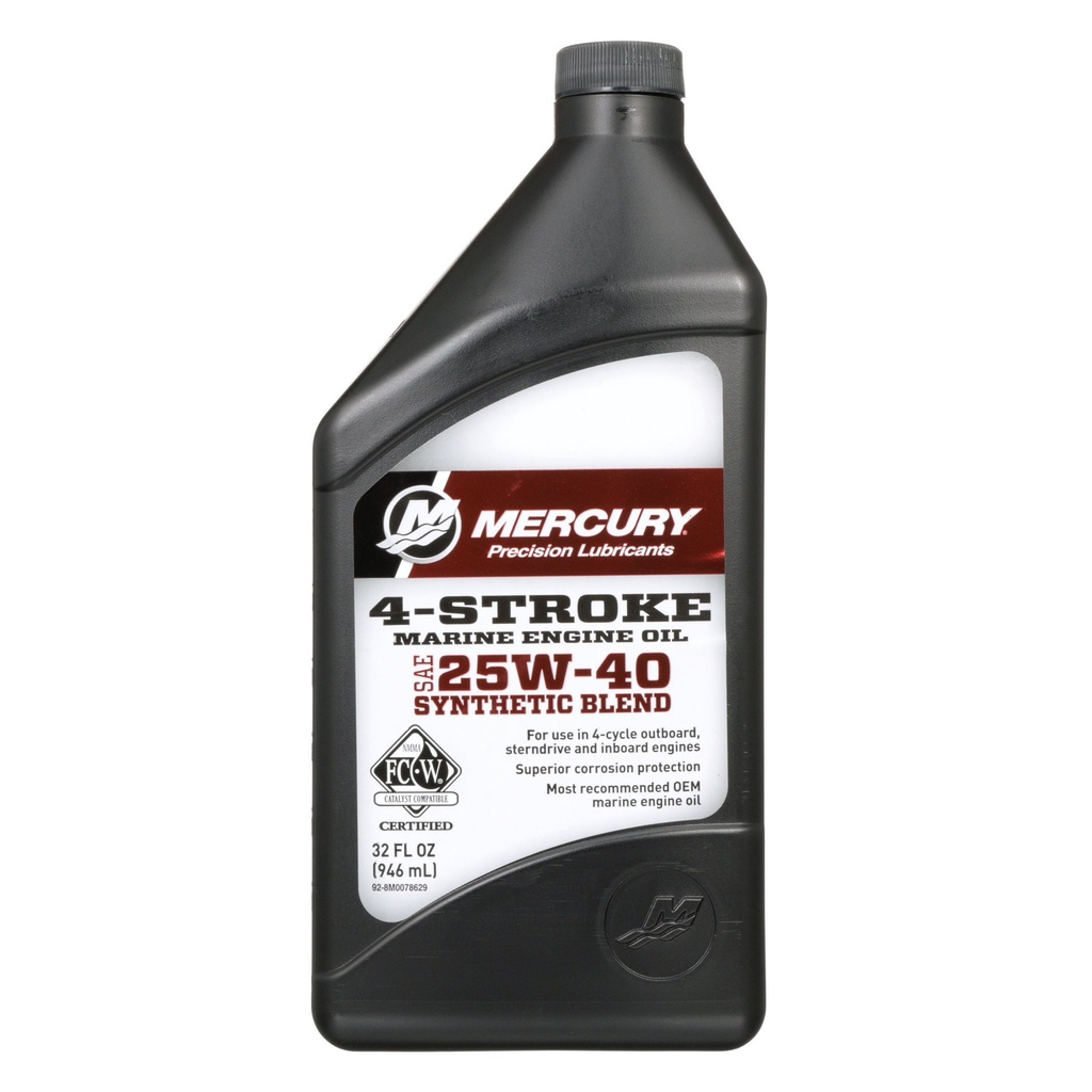 946 ML 4 STR SYNTHETIC BLEND OIL (OB&MC) 25W40   (8M0078629)