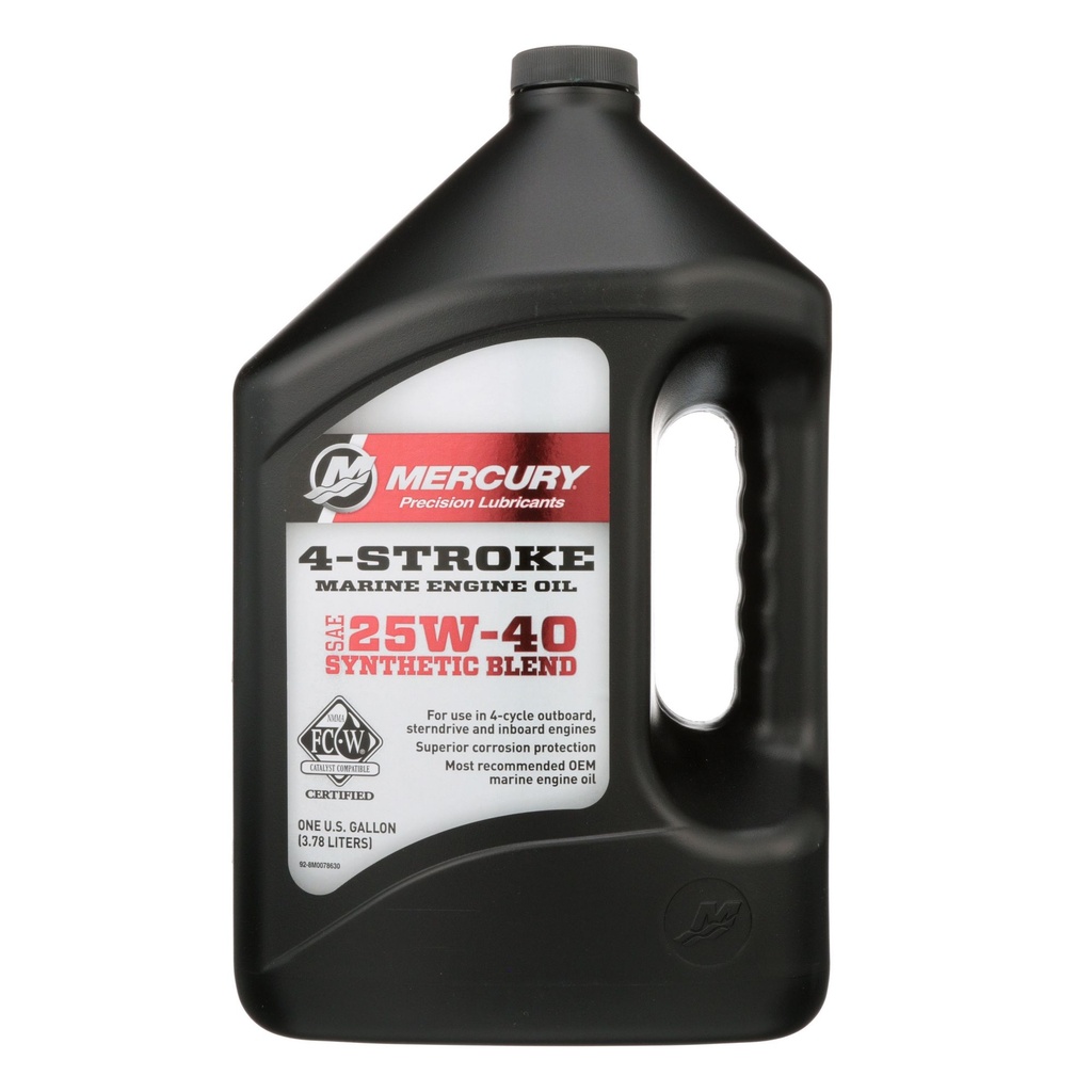 3.78 LT  4 STR SYNTHETIC BLEND OIL (OB&MC) 25W40   (8M0078630)