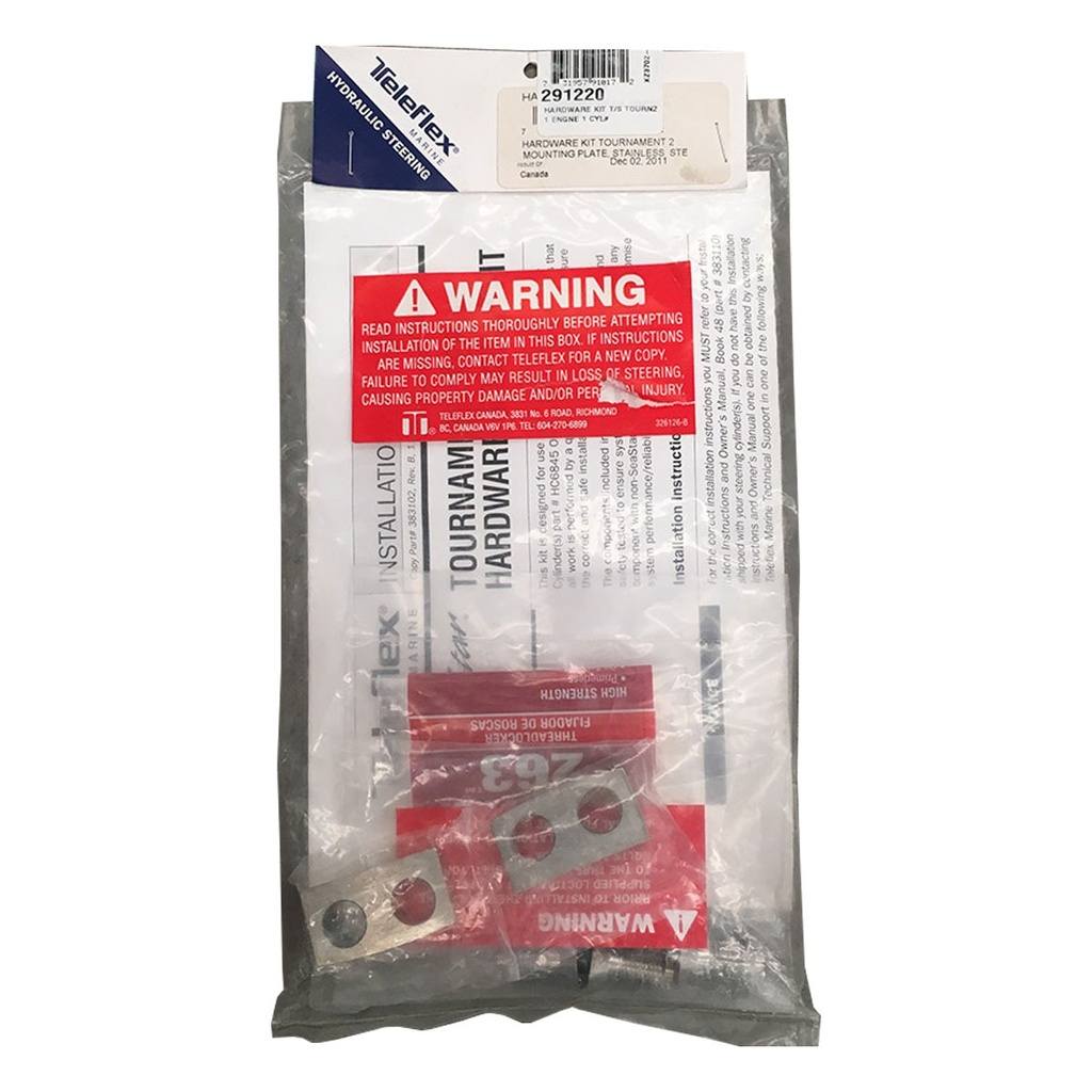 [291220-BLA] SEASTAR TOURNAMENT 2 HARDWARE KIT 1 ENGINE 1CYL HA6801 (291220)