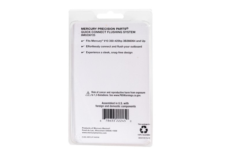 [8M0236725] MERCURY QUICK CONNECT FLUSHING KIT (8M0236725)