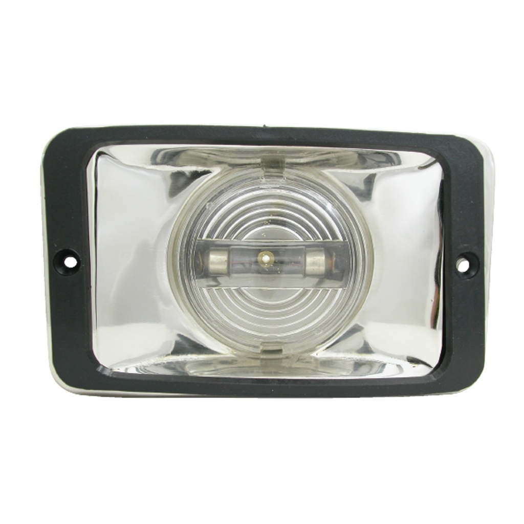 [123004-BLA] MARINE TOWN COCKPIT LIGHT RECT STAINLESS STEEL 130X78MM (123004)