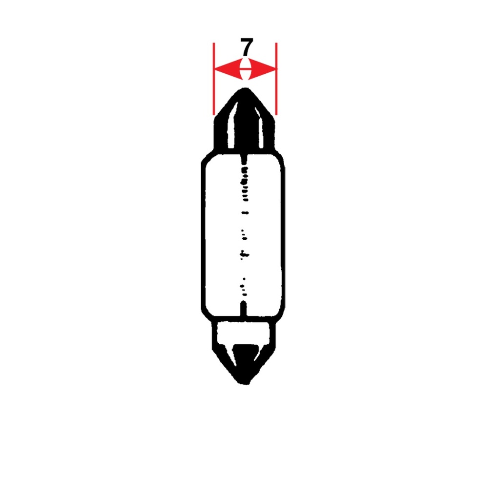 [124031-BLA] BLA FESTOON BULB 12V 5W SV7.8 X 29MM (124031)