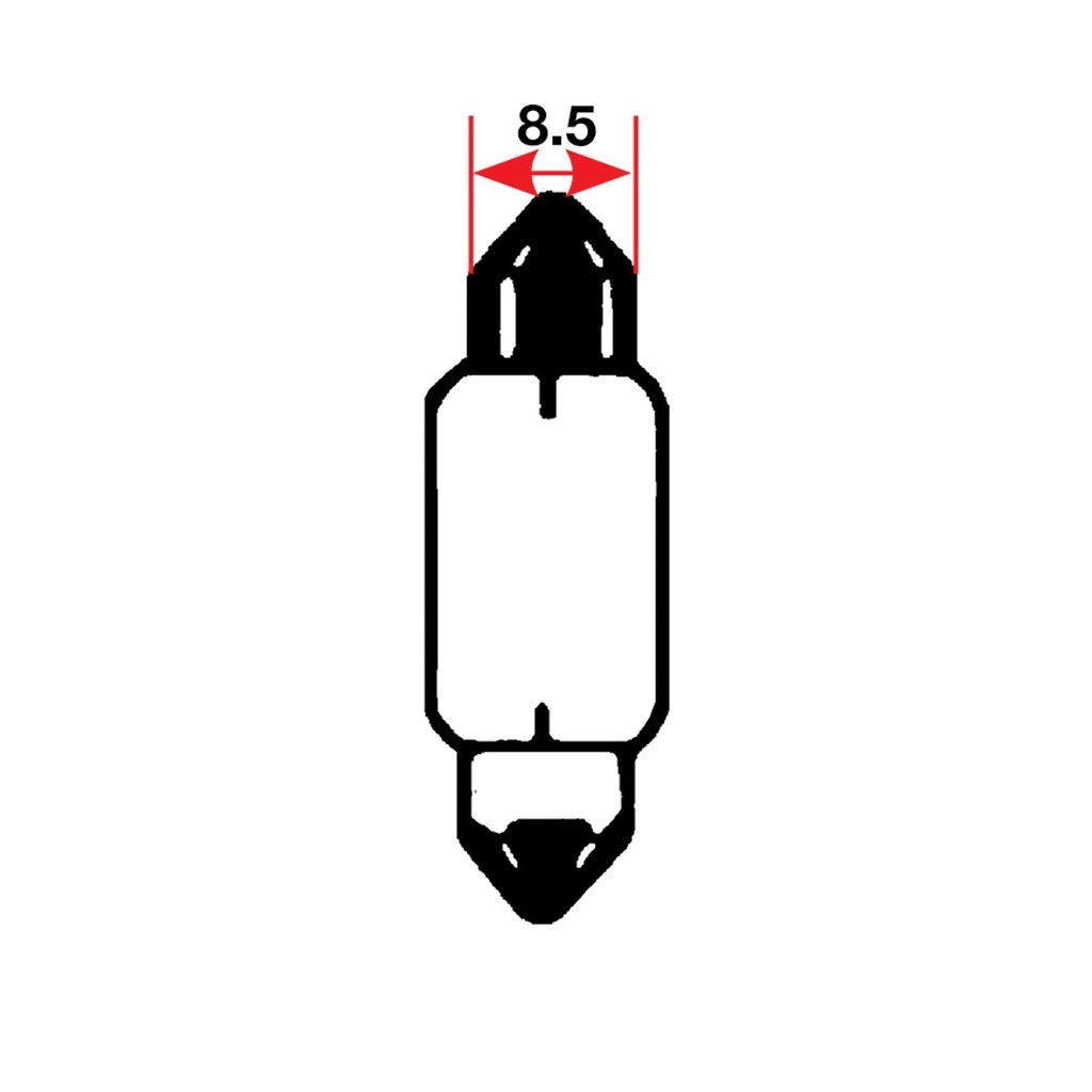 [124036-BLA] BLA FESTOON BULB 12V 5W SV8.5 X 29MM (124036)