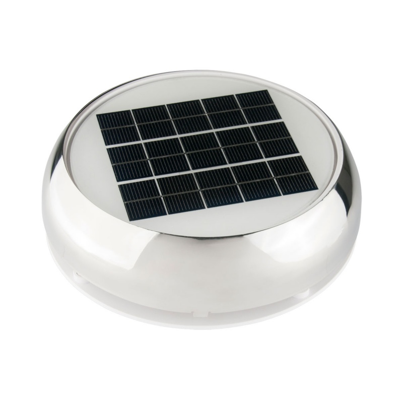 [175392-BLA] MARINCO DAY/NIGHT SOLAR VENT 3" STAINLESS STEEL (175392)