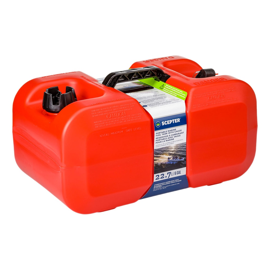 [200010-BLA] SCEPTER LOW PROFILE UNDERSEAT PORTABLE FUEL TANK 22 LITRE (200010)