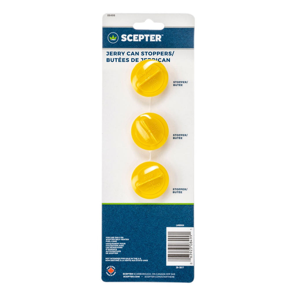 [200099-BLA] SCEPTER JERRY CAN STOPPER 3 PACK (200099)
