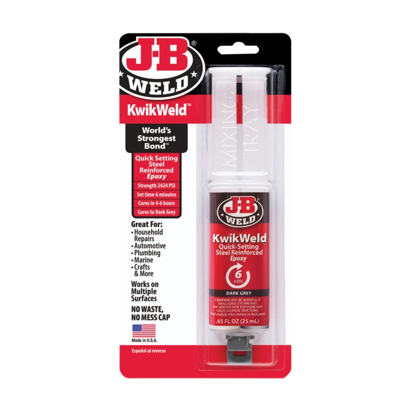 [261417-BLA] J-B WELD KWIKWELD EPOXY ADHESIVE SYRINGE 25ML (261417)