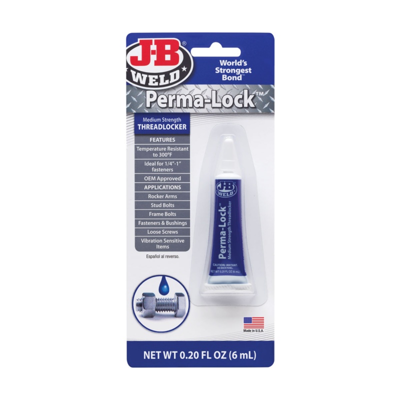 [261440-BLA] J-B WELD PERMA-LOCK MEDIUM STRENGTH THREADLOCKER 6ML (261440)