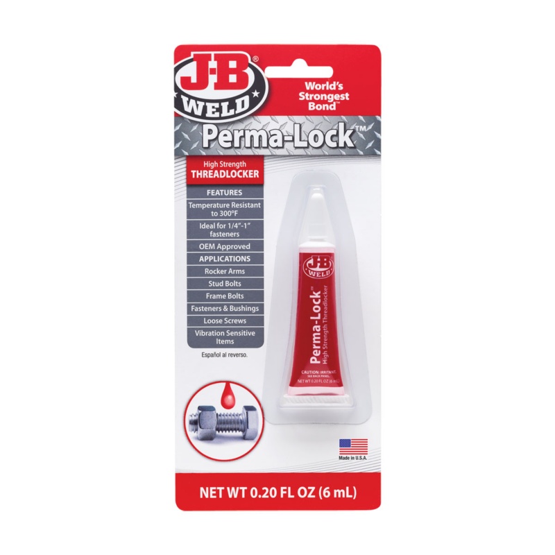 [261444-BLA] J-B WELD PERMA-LOCK HIGH STRENGTH THREADLOCKER 6ML (261444)