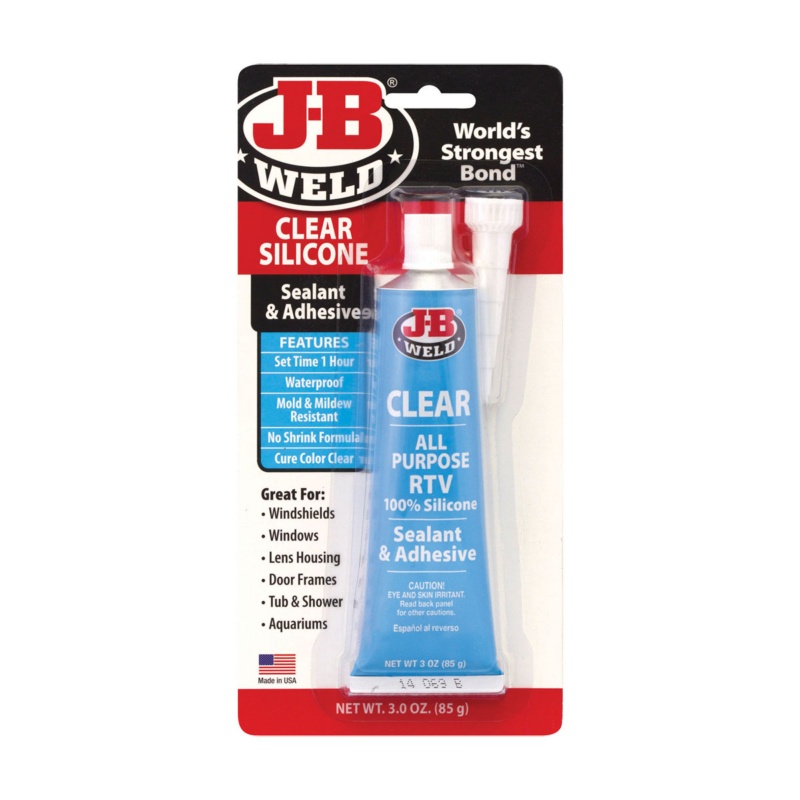 [261480-BLA] J-B WELD RTV ALL PURPOSE CLEAR SILICONE TUBE 85G (261480)