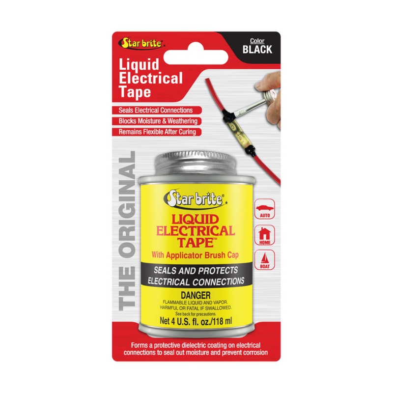 [265662-BLA] STARBRITE LIQUID ELECTRICAL TAPE BLACK 118ML (265662)