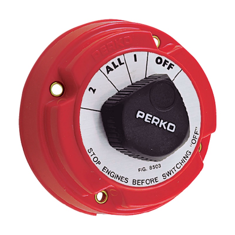[401113-BLA] PERKO MEDIUM DUTY BATTERY SWITCH 4 POSITION WITH AFD (401113)