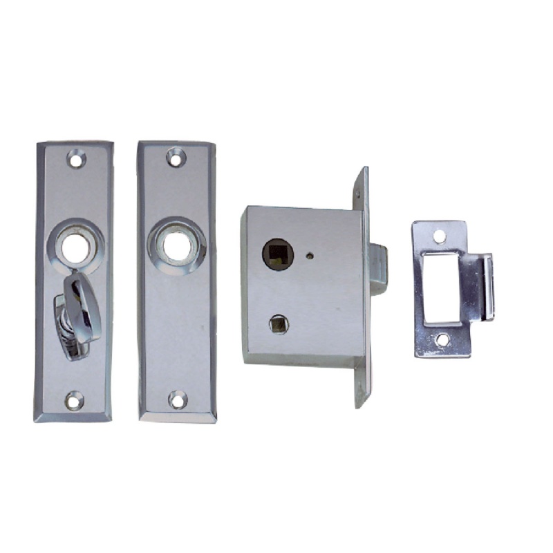 [402046-BLA] PERKO 0960 MORTISE LATCH SET CHROME (402046)