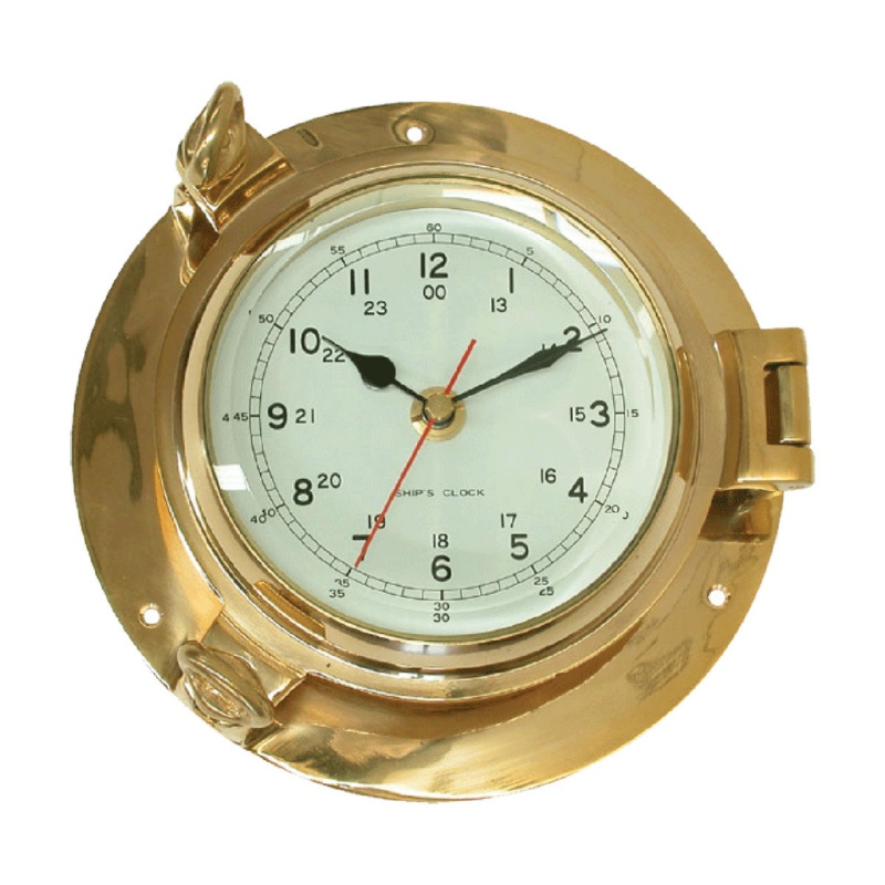 [231014-BLA] MARINE TOWN BRASS PORTHOLE CLOCK 147M (231014)