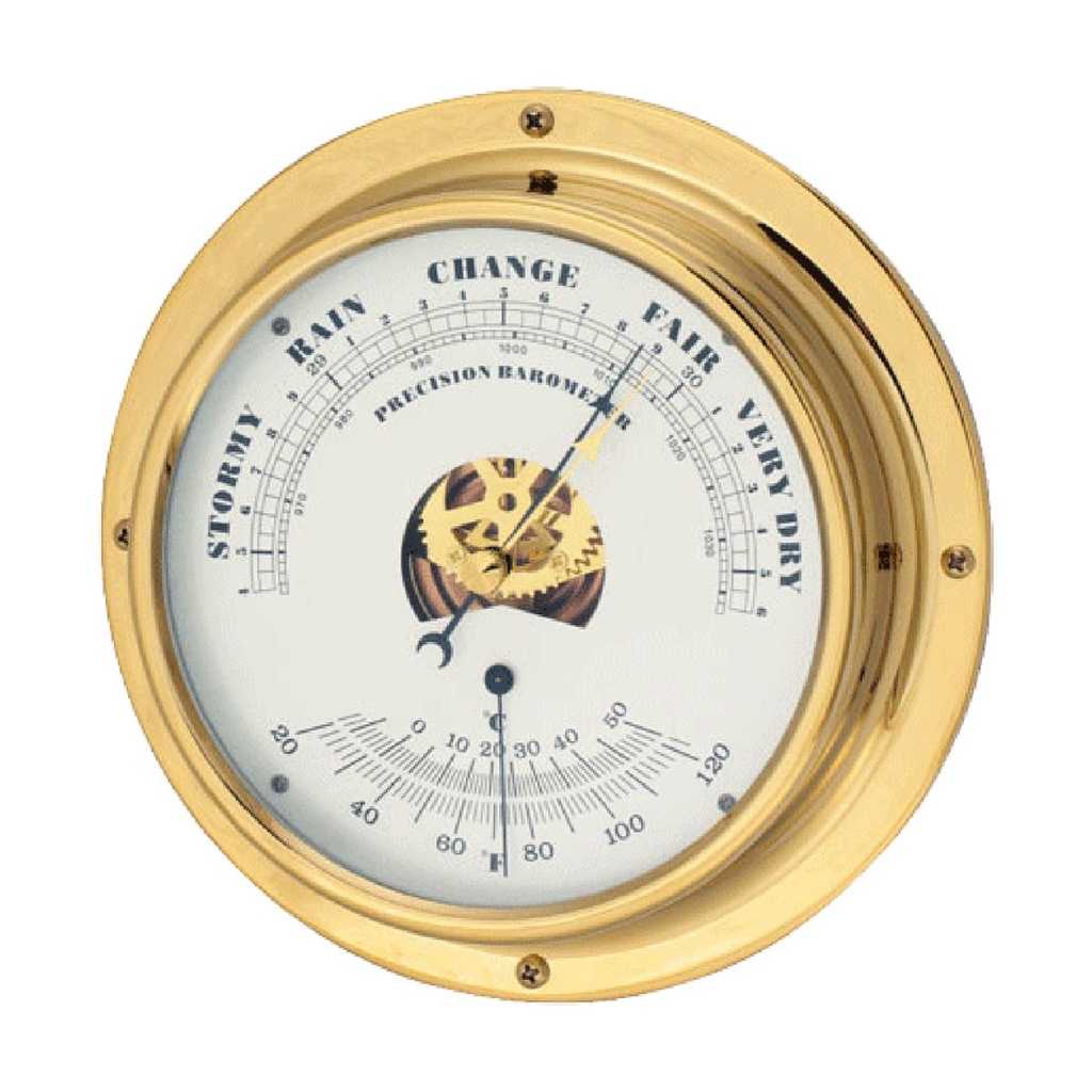 [231072-BLA] BLA BRASS ECLOSED BAROMETER & THERMOMETER BRASS 125MM (231072)
