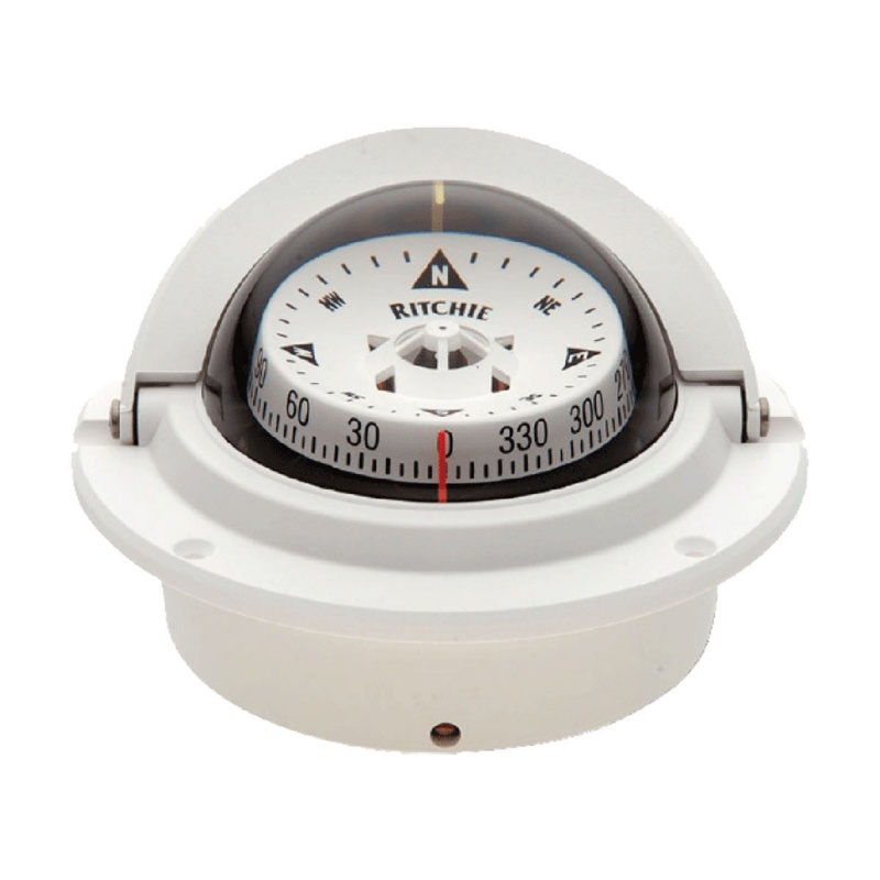[232093-BLA] RITCHIE VOYAGER FLUSH MOUNT COMPASS WHITE (232093)