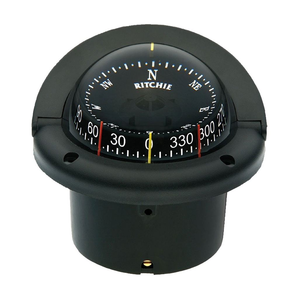 [232114-BLA] RITCHIE COMBIDAMP HELMSMAN FLUSH MOUNT COMPASS BLACK 12V (232114)
