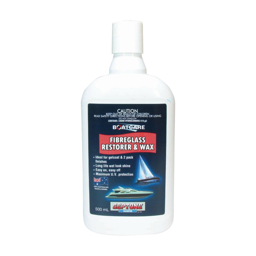 [261196-BLA] SEPTONE BOATCARE FIBREGLASS RESTORER & WAX 500ML (261196)