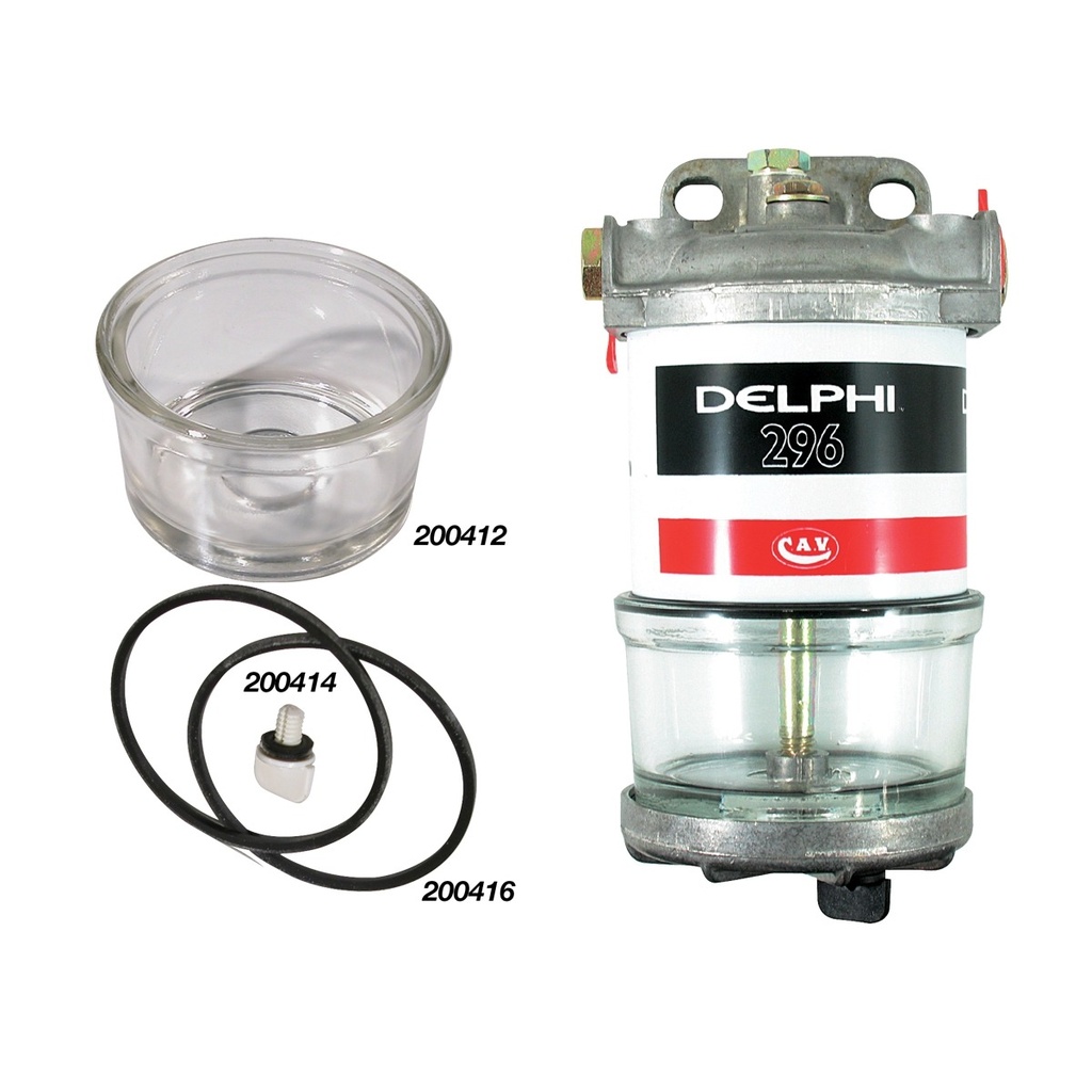 [200402-BLA] DELPHI FUEL FILTER ASSY CAV FAS TYPE GLASS BOWL (200402)
