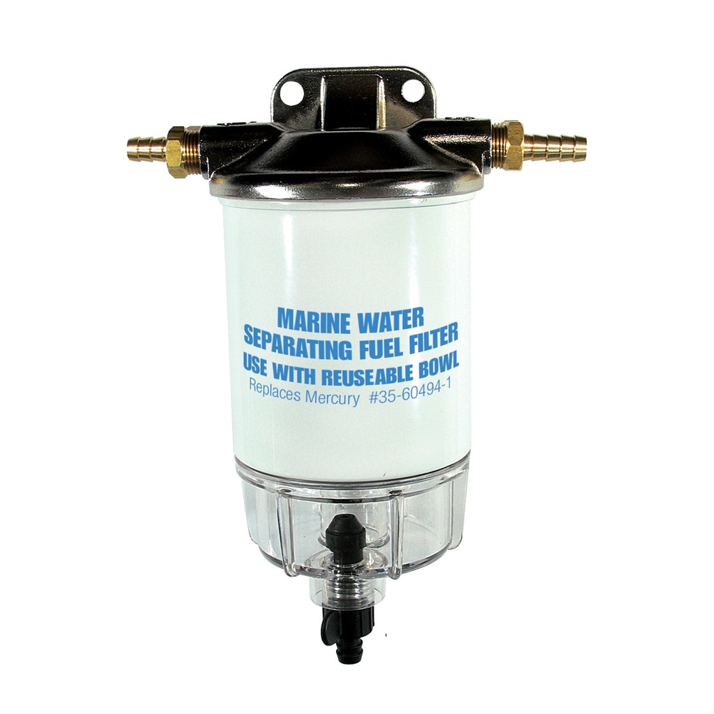 BLA CLEAR BOWL FUEL FILTER ASSY STAINLESS STEEL HEAD (200474)