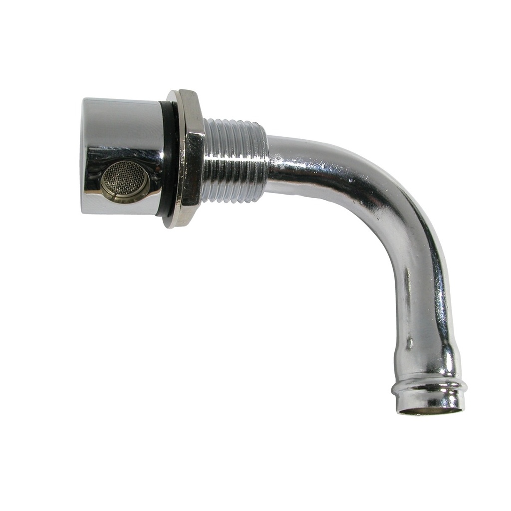 [200526-BLA] BLA CHROME ANGLED TANK BREATHER 90 DEG BEND DOWN 13MM TAIL (200526)
