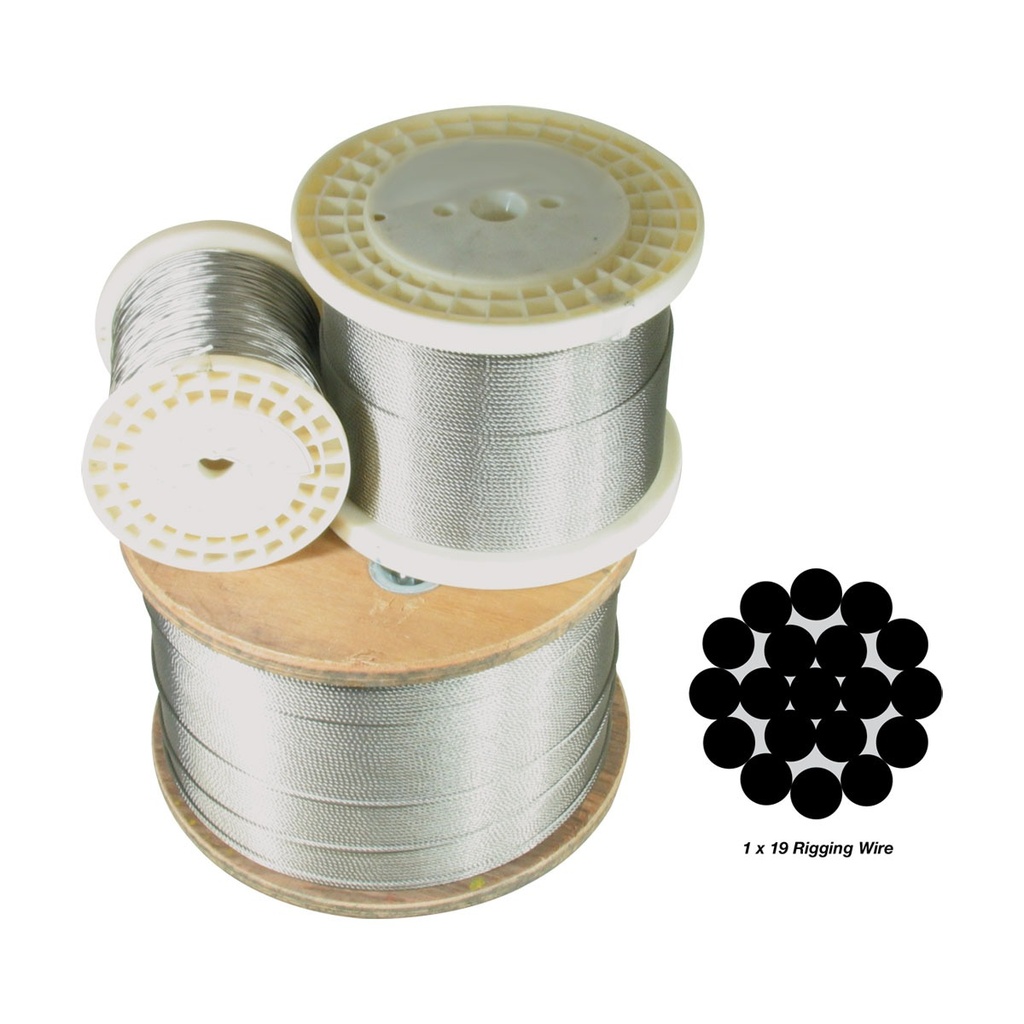 [167134-BLA] SUNGSAN STAINLESS STEEL WIRE ROPE G316 1 X 19 1/8" 305M (167134)