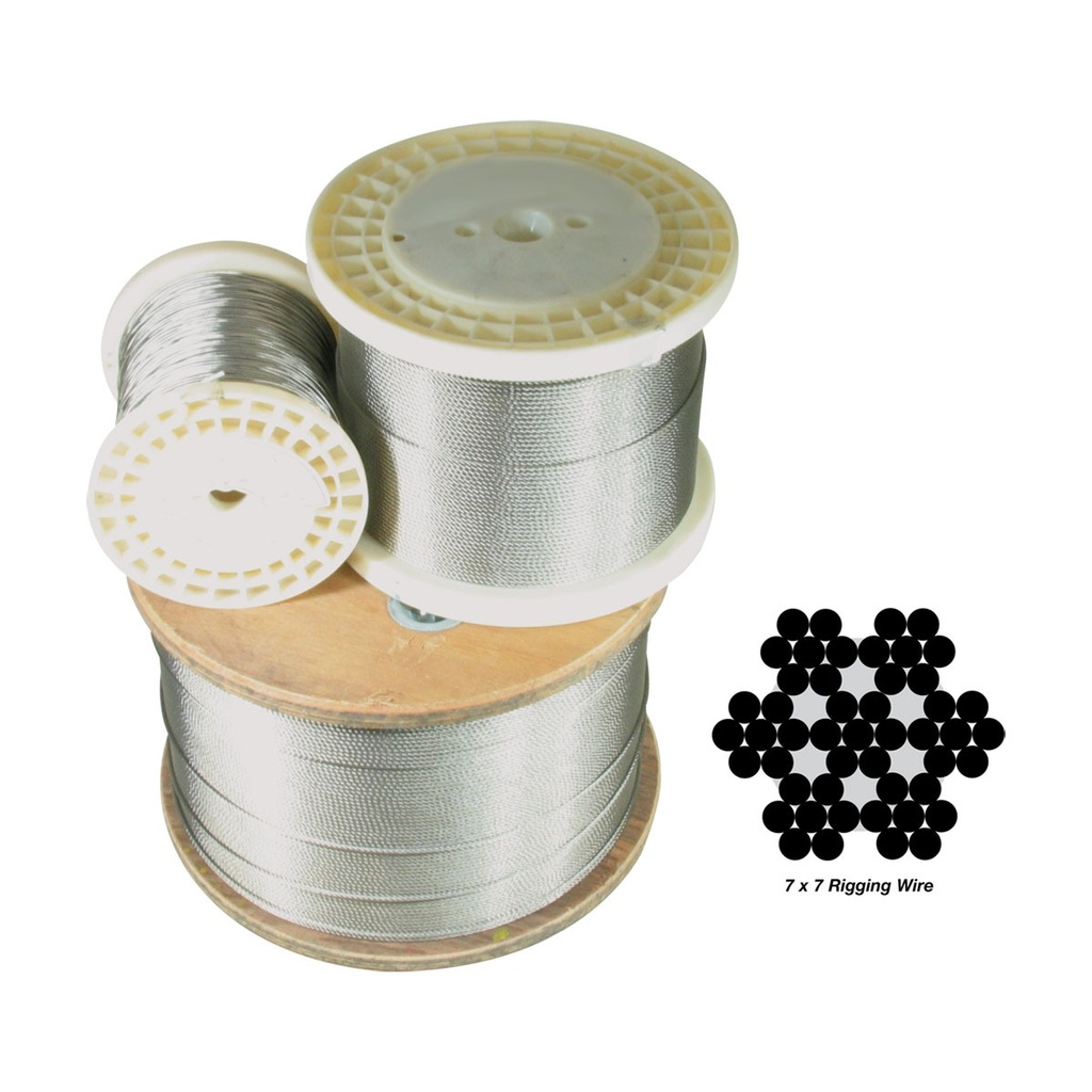 [167290-BLA] SUNGSAN STAINLESS STEEL WIRE ROPE G316 7 X 7 5/64" 305M (167290)