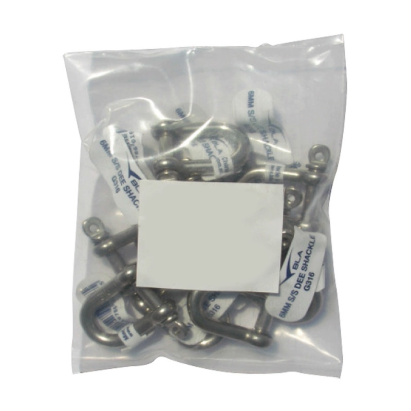 [161006B10-BLA] BLA STAINLESS STEEL D SHACKLE G316 6MM BULK 10 (161006B10)