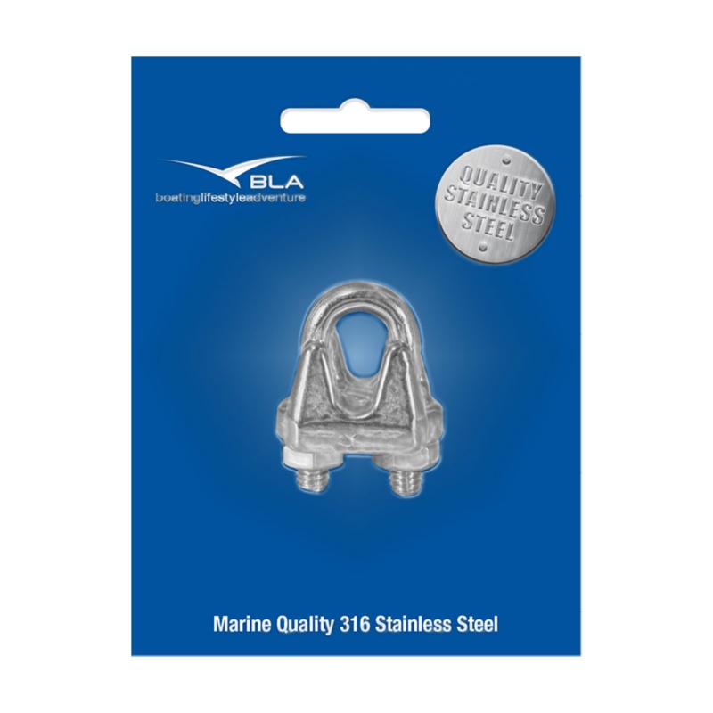 [162040P-BLA] BLA STAINLESS STEEL WIRE ROPE GRIP G316 6MM PACK 1 (162040P)