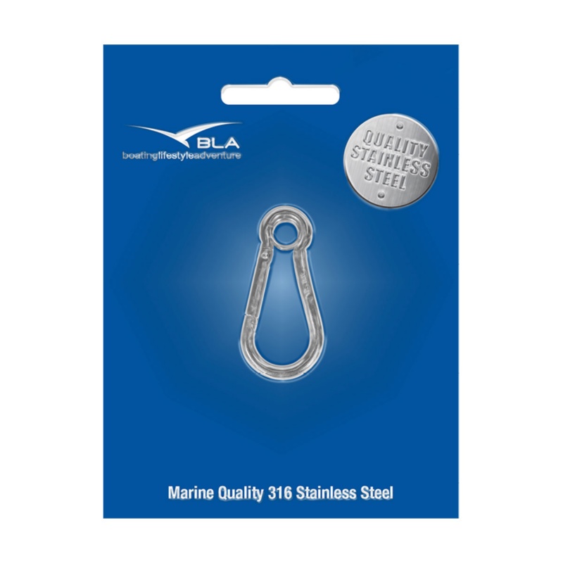 [164004P-BLA] BLA S/STEEL FERRULE EYE SNAP HOOK G316 60MMX6MM PACK 1 (164004P)