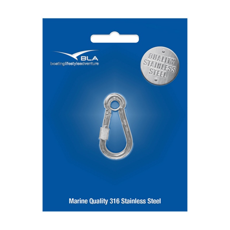[164024P-BLA] BLA STAINLESS STEEL CARBINE HOOK G316 60MMX6MM PACK 1 (164024P)