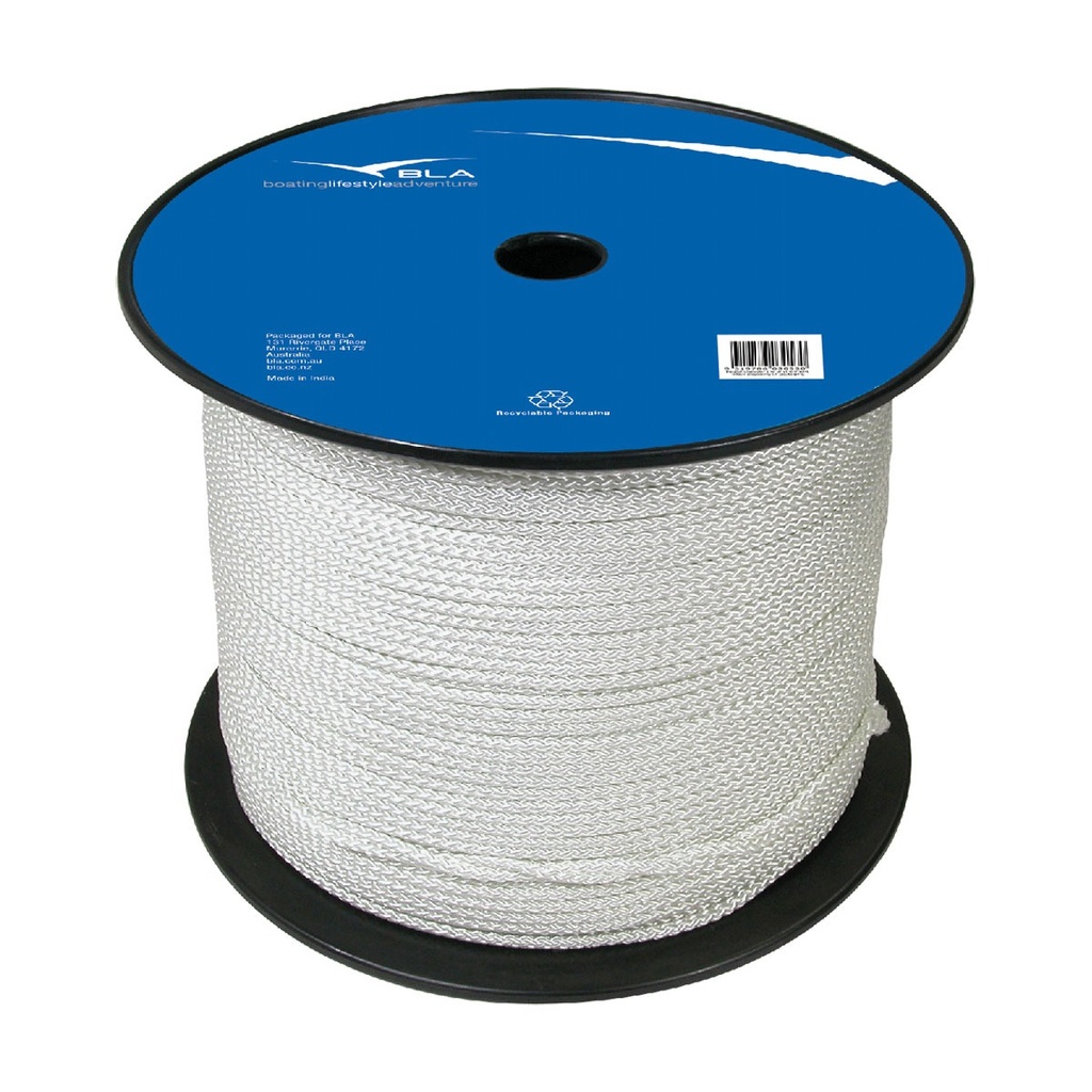 [353204-BLA] BLA PLAITED POLYSTER ROPE 4MM X 500M WHITE (353204)