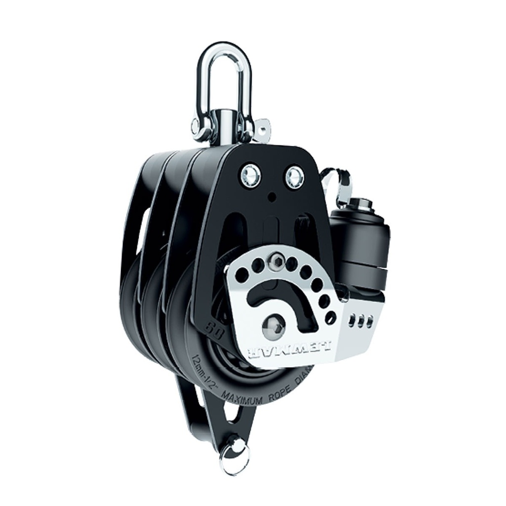 [420452-BLA] LEWMAR HTX TRIPLE BECKET & CAM BLOCK 50MM (420452)