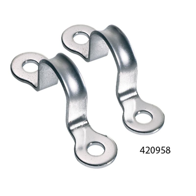 [420958-BLA] Lewmar stainless steel eye strap pair suit small cleat (420958)