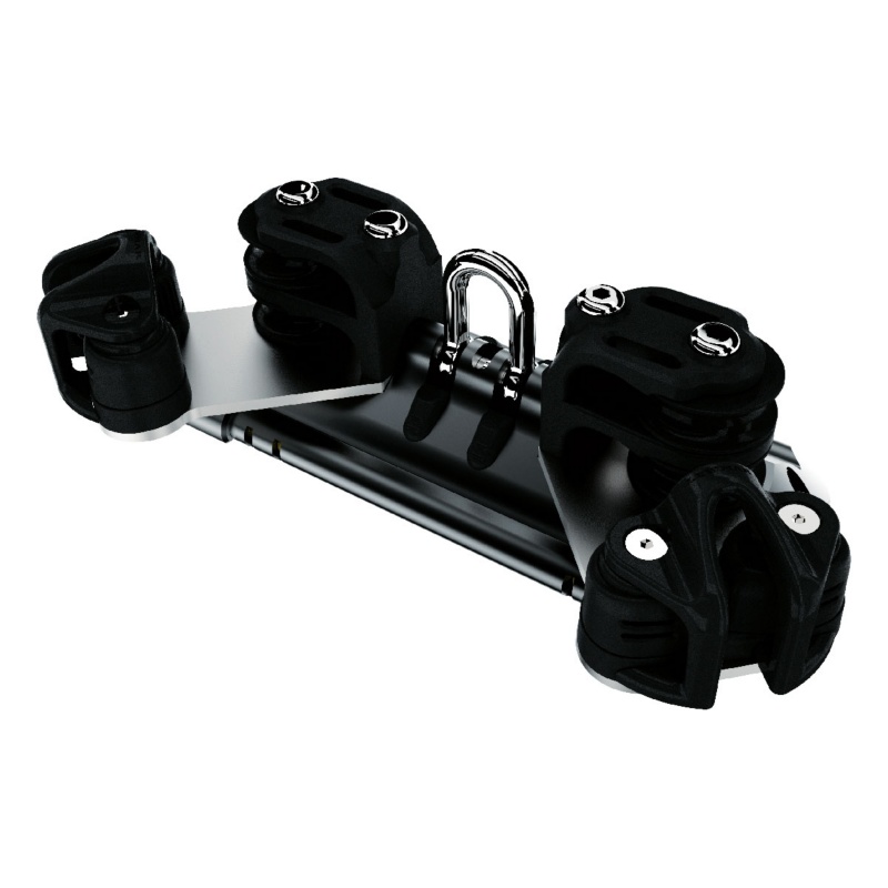 [421059-BLA] LEWMAR NTR TB CAR W/SHACKLE DOUBLE CL SHEAVES &CAM SIZE 1 (421059)